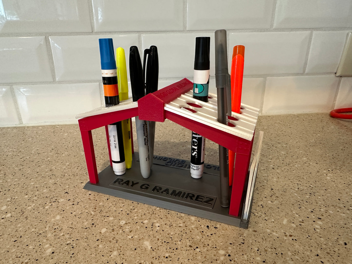 Metal Building Pen Holder Assembly v2